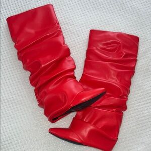 Red Women's Slouch Boots